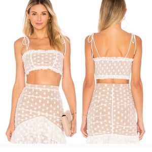 Majorelle Heidi White skirt and matching top set